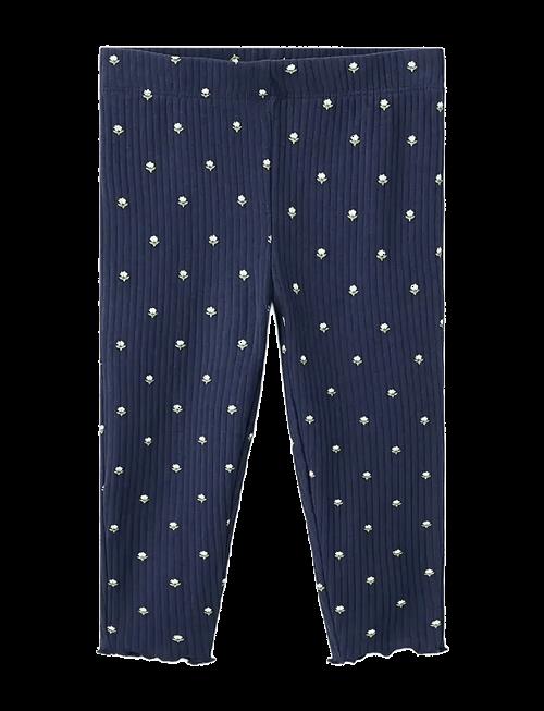 Mango | Ribbed Floral Leggings | 2-3