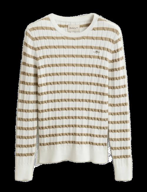 Gant | Stretch Cotton Cable Stripe C-Neck | S