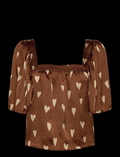 Stella Nova | Heart Printed Silk Top | 34