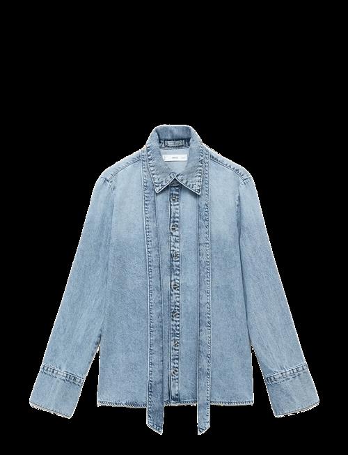 Mango | Denim Shirt With Bow | XS