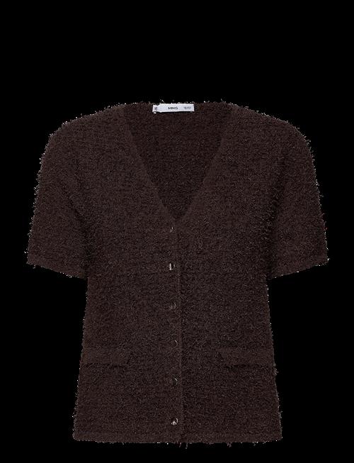 Mango | Short-Sleeved Bouclé Cardigan | XS