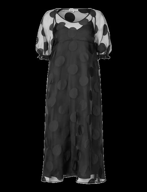 STINE GOYA | Dotted Organza, Puff Sleeve Long Dress | L
