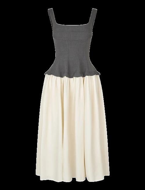STINE GOYA | Textured Tailoring, Corset Long Dress | L