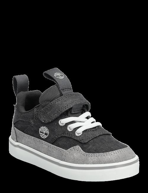 Timberland | Stone Jump Low Hook & Loop Sneaker Dark Grey Canvas | 26