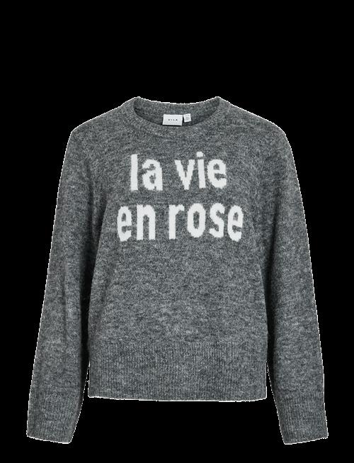 Vila | Vimelie O-Neck L/S Detail Knit Top/R | L