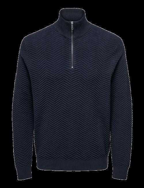 ONLY & SONS | Onsmace Reg Herringbone Half Zip Knit Ns | S