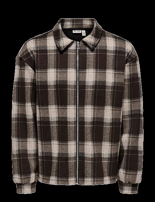 ONLY & SONS | Onshendon Loose Ls Zip Overshirt Sweat | S