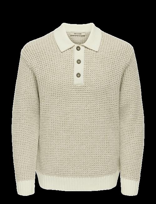 ONLY & SONS | Onsalf Rlx Structure Polo Knit | XXL