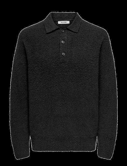 ONLY & SONS | Onsdale Rlx Ls Polo Knit Noos | L