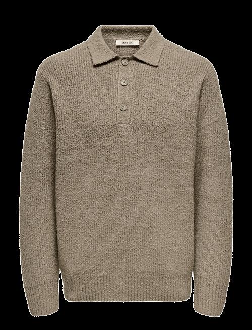 ONLY & SONS | Onsdale Rlx Ls Polo Knit Noos | L