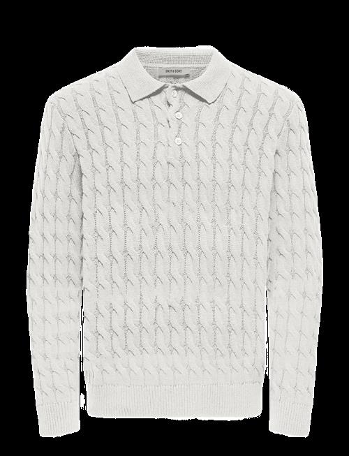 ONLY & SONS | Onskicker Life Rlx  Ls Cabel Polo Knit | XS