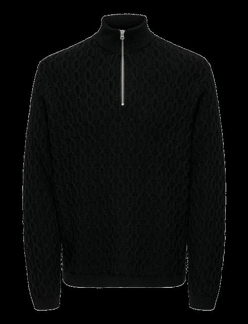 ONLY & SONS | Onsleonard Life Reg 7 Half Zip Knit Cs | L