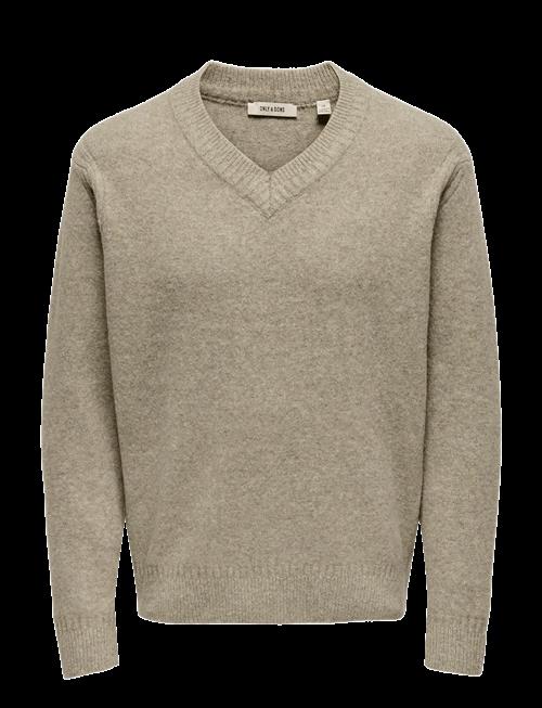 ONLY & SONS | Onsmove Rlx Brushed V-Neck Knit | XS