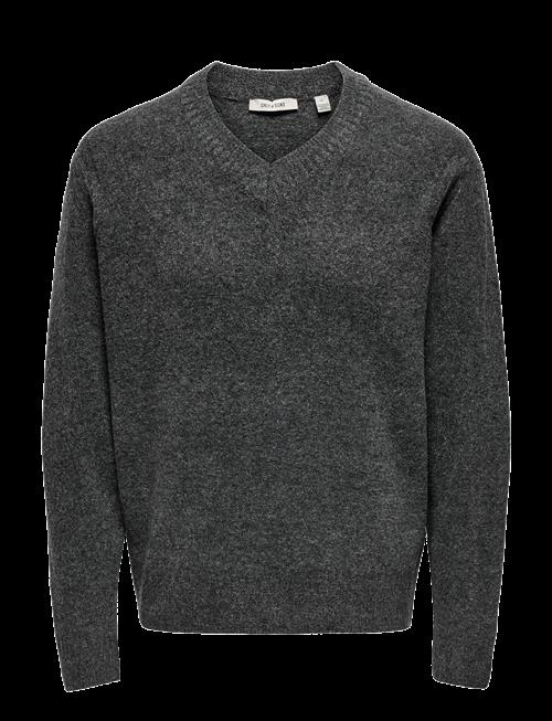 ONLY & SONS | Onsmove Rlx Brushed V-Neck Knit | L