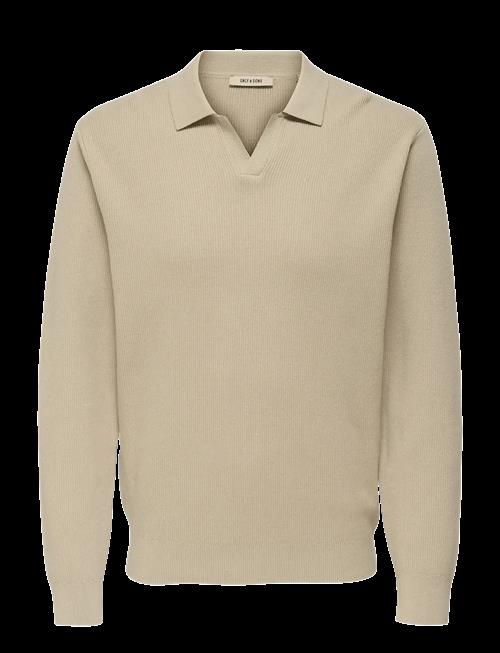 ONLY & SONS | Onsphil Reg 12 Struc Split Neck Knit | XS