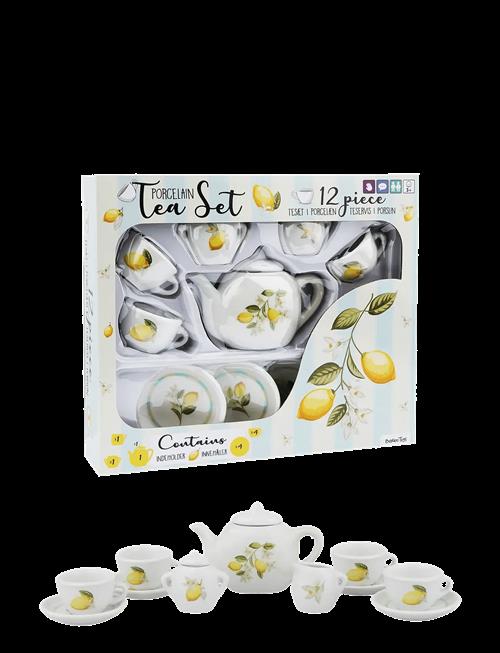 Barbo Toys | Lemon 12 Pcs Porcelain Tea Set | ONE SIZE