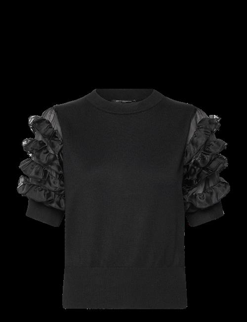 French Connection | Krista Mix Stacked Ruffle Top | L