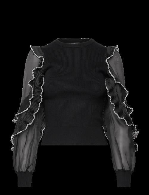 French Connection | Krista Mix Ruffle Trim Slv Top | XL