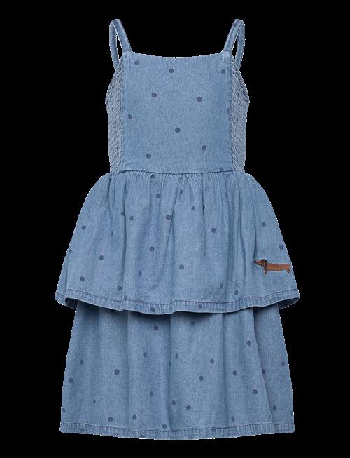 Mini Rodini | Lw Denim Dots Aop Strap Dress | 92/98
