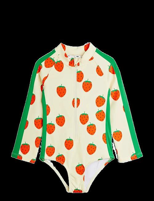 Mini Rodini | Strawberries Aop Ls Uv Swimsuit | 80/86