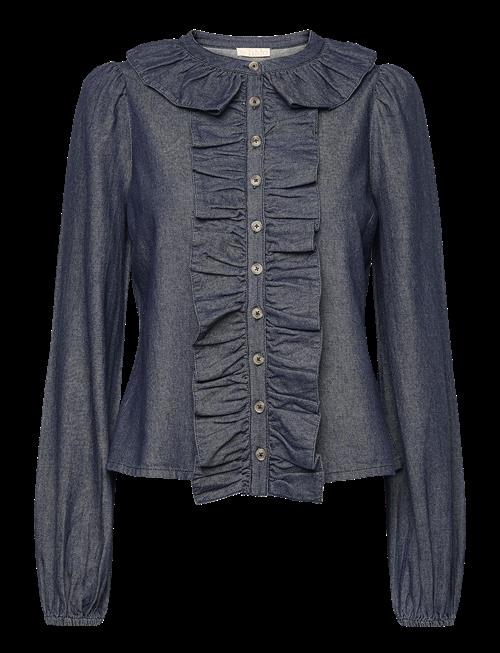 by Ti Mo | Denim Flounce Blouse | M