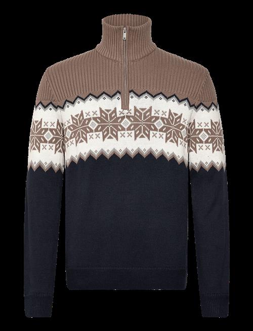Lindbergh | Jacquard Half Zip Christmas Knit | M