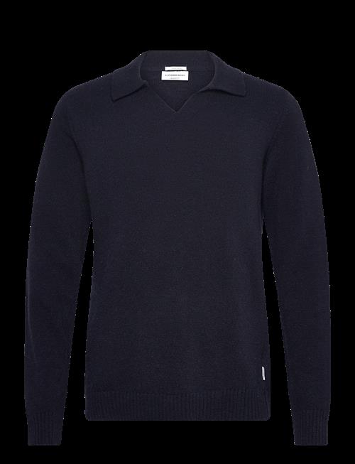 Lindbergh | Lambswool L/S V-Neck Polo | S