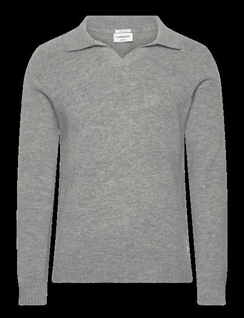 Lindbergh | Lambswool L/S V-Neck Polo | XL