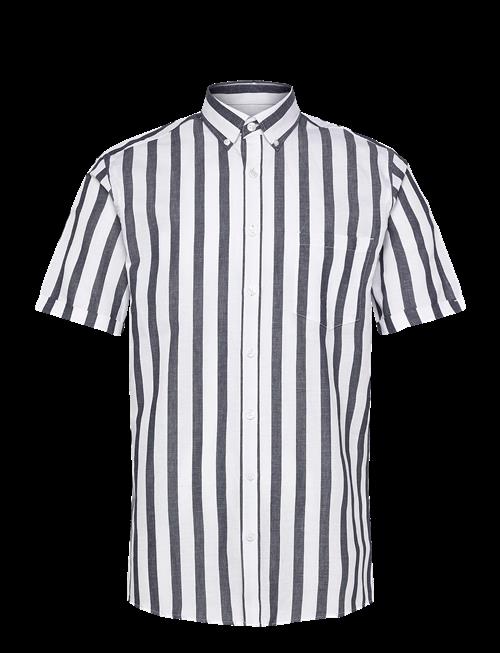 Lindbergh | Striped Cotton/Linen Shirt S/Sstriped Cotton/Linen Shirt S/S | XXL