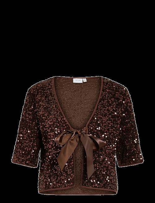 Vila | Vibelieve S/S Tie Sequins Top/Ptyka | 36