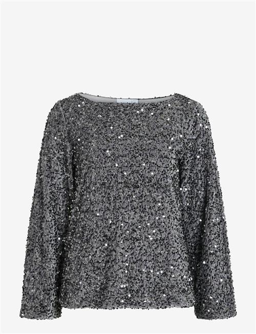 Vila | Vifaith Boat Neck L/S Sequin Top/1 | XS