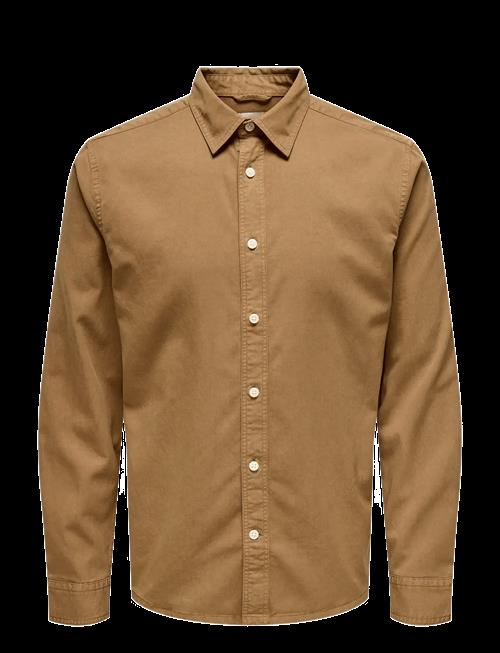 ONLY & SONS | Onsotto Reg Peach Finish Ls Shirt | L