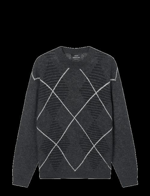 Mads Nørgaard | Comfy Wool Adam Argyle Knit | XXL
