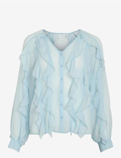 Vila | Vimitalla V-Neck L/S Flounce Shirt | 36