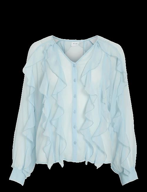 Vila | Vimitalla V-Neck L/S Flounce Shirt | 42