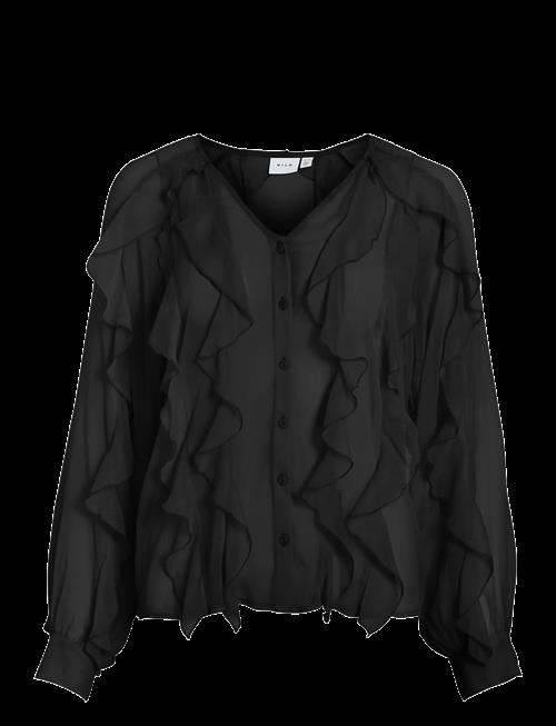 Vila | Vimitalla V-Neck L/S Flounce Shirt | 36