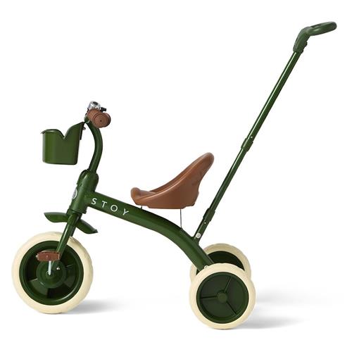 Stoy Vintage Trehjulet Cykel Med Forældrehåndtag Army Green 2-4 Y  Grøn  2-4 år  Drenge, Piger