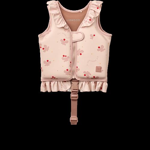 Liewood Dove Svømmevest Butterfly / Apple Blossom  Butterfly / Apple Blossom-19-30 kg  Rød  19-30 kg  Piger