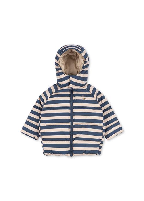 Konges Sløjd Nuka Pufferjakke Bleu Noir Stripe  Bleu Noir Stripe-4Y  Blå  4 år  Drenge, Piger