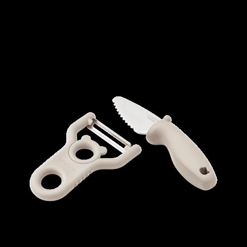 Liewood Pertense Sæt Med Skrællekniv Og Kniv Sandy  Sandy One Size  Beige  One Size  Drenge, Piger