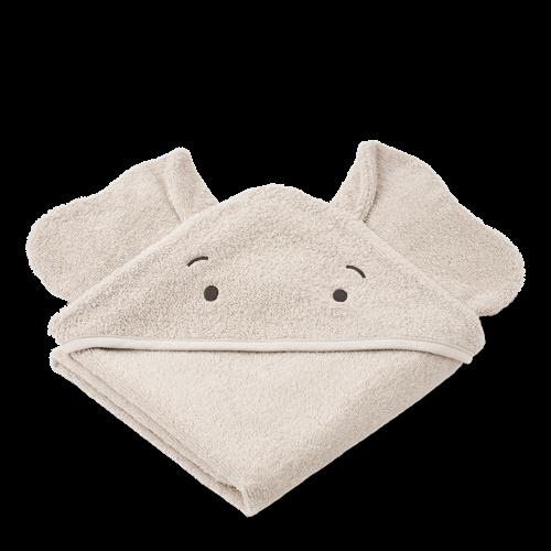 Liewood Albert Elephant Hættehåndklæde Sandy  Sandy One Size  Beige  One Size  Drenge, Piger