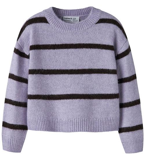 Name it Sweatshirt - Strik - NmfOlenska - Heirloom Lilac/Chocol