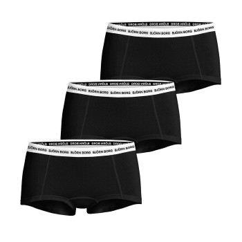 Björn Borg Trusser 3P Everyday Cotton Boxer Shorts Sort/Hvid bomuld Large Dame