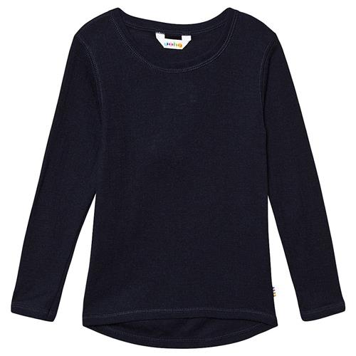 Joha Rib T-shirt Navyblå Navy-100 cm Uld Marineblå  100 cm  Drenge, Piger