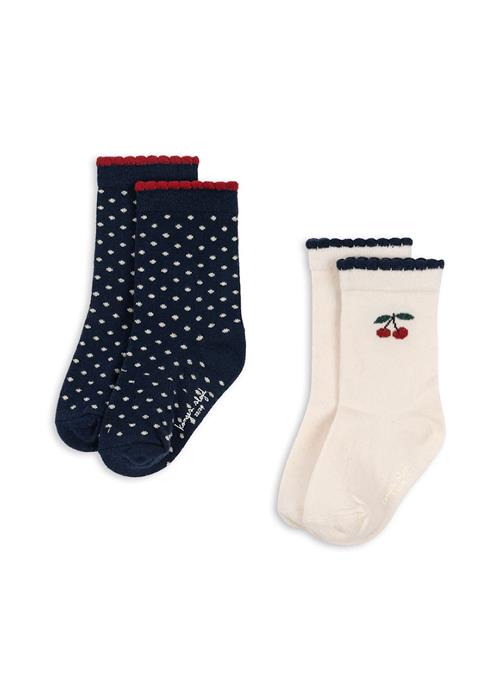 Konges Sløjd 2-pak Sokker Cherry Mix  Cherry Mix-33-35  Rød  33-35 EU  Piger