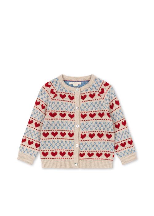 Konges Sløjd Belou Cardigan Heart  Heart-4Y  Lyserød  4 år  Piger