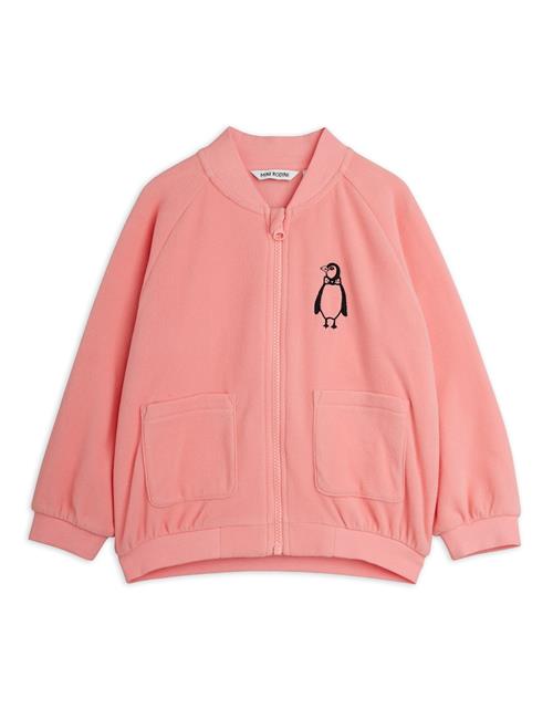Mini Rodini Penguin Emb Microfleece Jacket Pink Pink 116/122 cm  Lyserød  116/122 cm  Piger