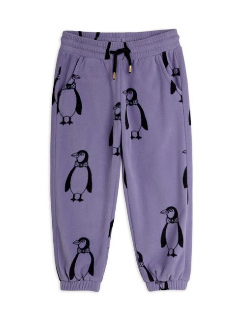 Mini Rodini Penguin Fleecebukser Purple  Purple 104/110 cm  Lilla  104/110 cm  Drenge, Piger