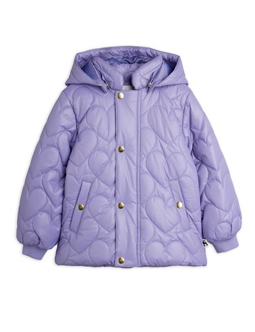 Mini Rodini Heart Quilted Hooded Puffer Purple Purple 128/134 cm  Lilla  128/134 cm  Drenge, Piger