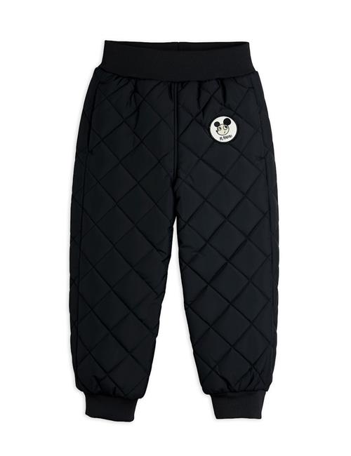 Mini Rodini Ritzratz Patch Quilted Outerwear Trousers Black Black 104/110 cm  Sort  104/110 cm  Drenge, Piger